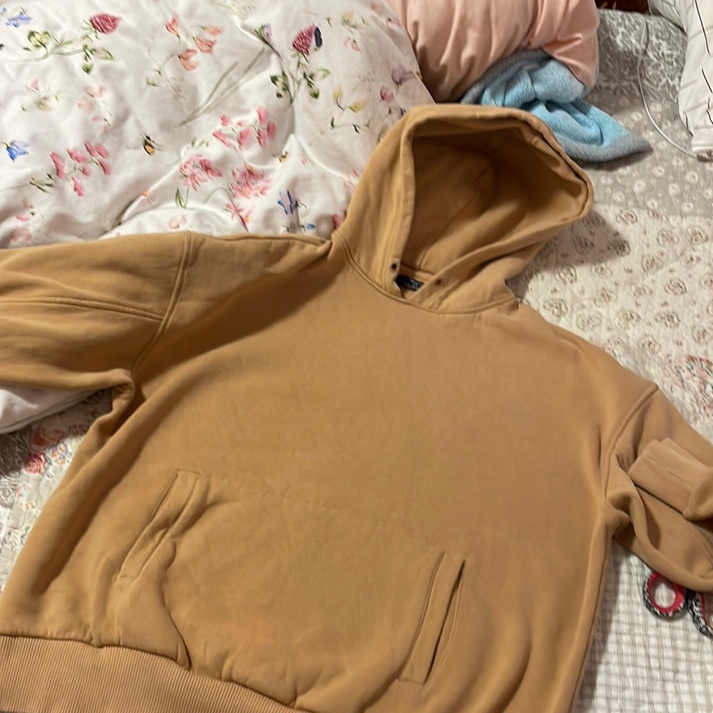 Bershka tan oversized hoodie